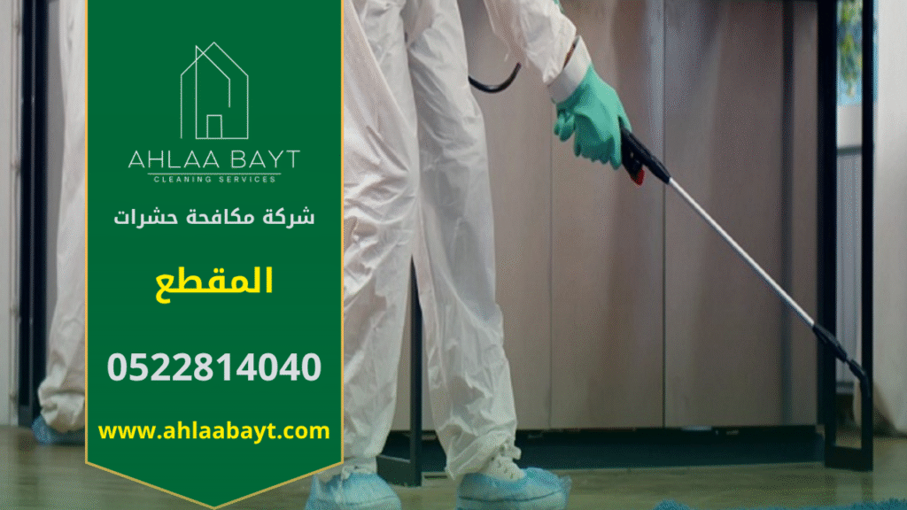 صورة توضح فنيًا يقوم برش مبيدات داخل منزل في المقطع، مما يبرز أهمية خدمات شركة مكافحة حشرات في المقطع للتخلص من الحشرات بكفاءة وأمان.