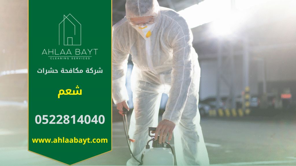 فريق محترف من شركة مكافحة حشرات في شعم يقوم برش مبيدات آمنة داخل المنزل باستخدام أجهزة حديثة لضمان القضاء الكامل على الحشرات بسرعة وكفاءة.