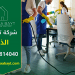 عمال يستخدمون معدات حديثة لتنظيف منزل كبير في الذيد ضمن خدمات شركة تنظيف في الذيد المتخصصة في التنظيف العميق والاحترافي.