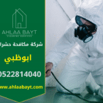 تفقد فني متخصص من شركة مكافحة حشرات في ابوظبي لمنزل سكني داخل ابو ظبي اثناء تنفيذ خدمة رش ومعالجة الحشرات باستخدام معدات آمنة.