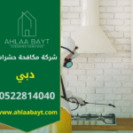 صورة فريق يعمل داخل منزل لتنفيذ خدمة رش احترافية من شركة مكافحة حشرات في دبي باستخدام معدات حديثة ومبيدات آمنة.