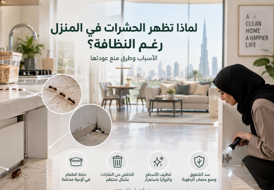 اسباب ظهور الحشرات